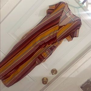 Girls size 7 colorful jumper with side belt